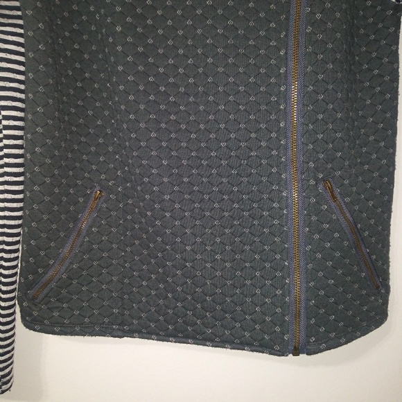 🍒 Mystree heart & stripe sweatshirt/moto jacket - Picture 4 of 8